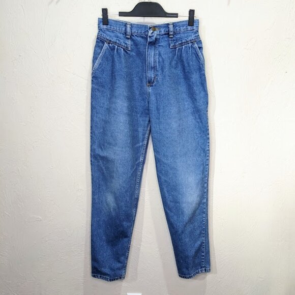 Vintage 70s Wrangler Tapered Jeans Size 14 Medium Wash Western Casual Pants - Picture 1 of 5